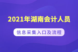 2021年湖南會計信息采集