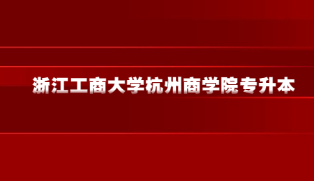 浙江工商大學杭州商學院專升本